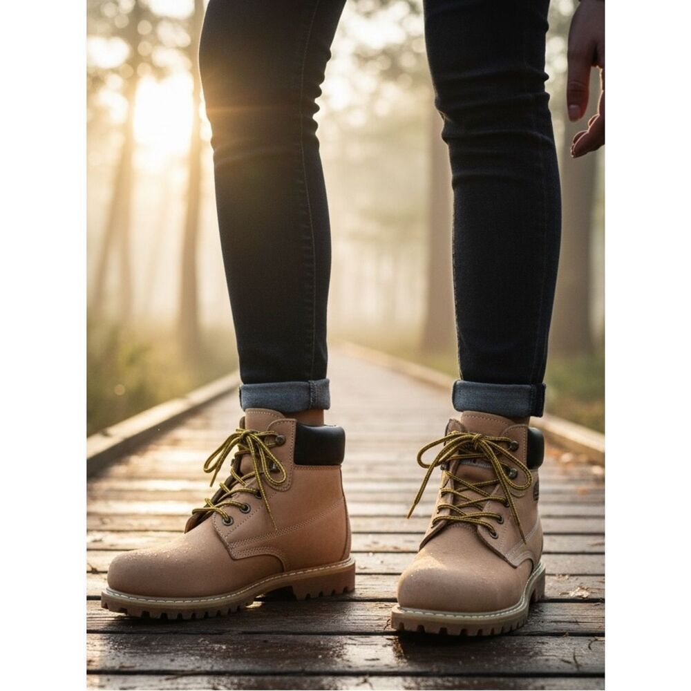 Safety Girl Women's Steel Toe Work Boots ~ Pink